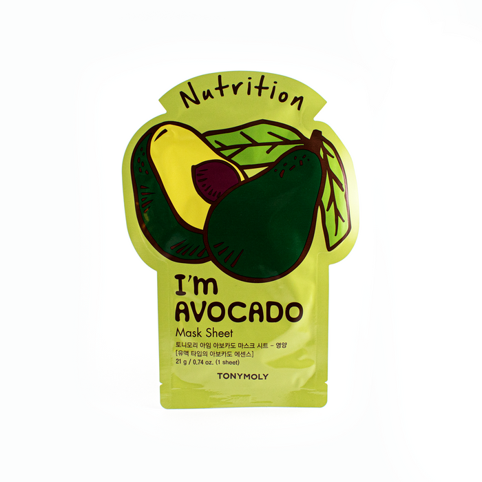 I'm Avocado Mask Sheet | Mascarilla Aguacate - The Happy Face Co.
